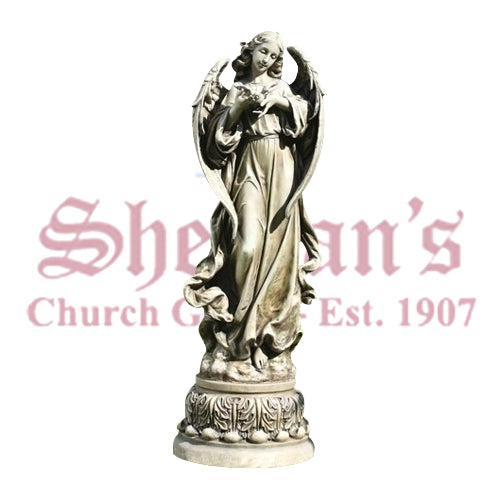 Angel With Peace Dove Statue 47" High
