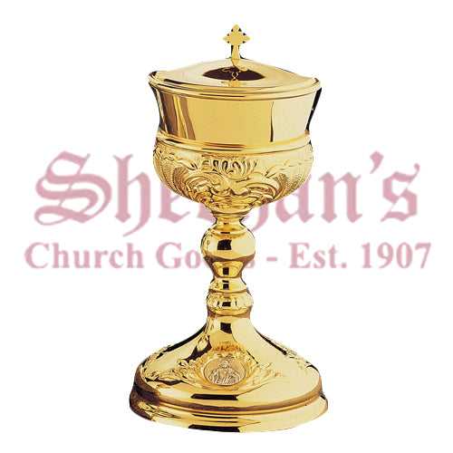 Baroque Style Open Ciboria With Sacred Family Medallions