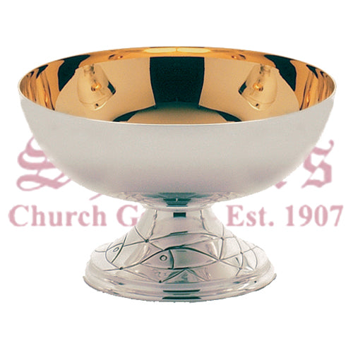 Modern Hand Chased Fish Motif Ciboria
