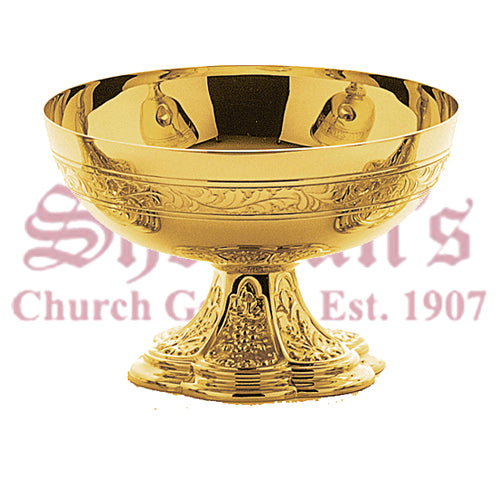 Chalice and Scale Paten With Deep Relief Grape & Wheat Motif