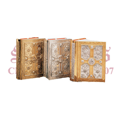 Classic Brass Two-Tone Tooled Book Cover