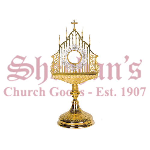 Gothic Style Monstrance With Filigree Work