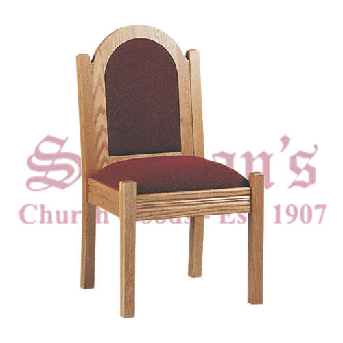 Solid Oak Side Chair with Arched Back