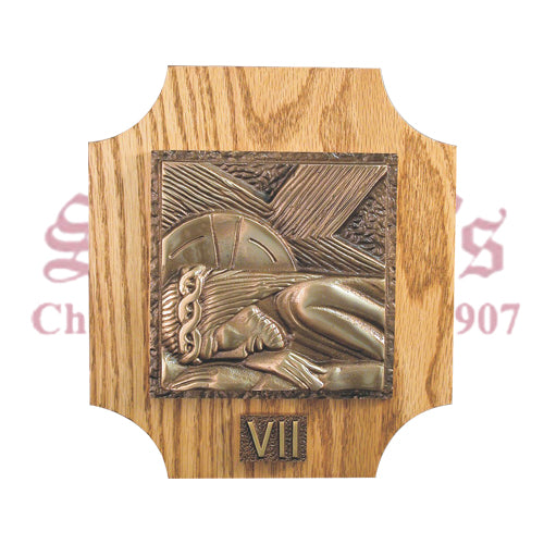Stations of the Cross on Solid Oak Panel
