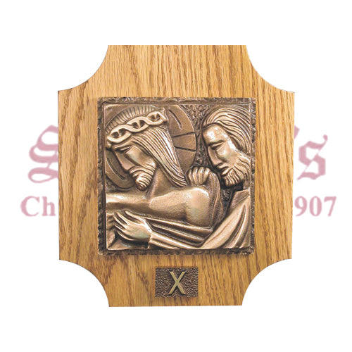 Stations of the Cross on Solid Oak Panel