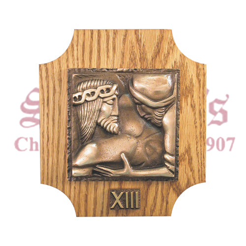 Stations of the Cross on Solid Oak Panel