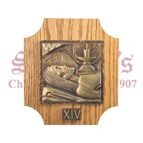 Stations of the Cross on Solid Oak Panel