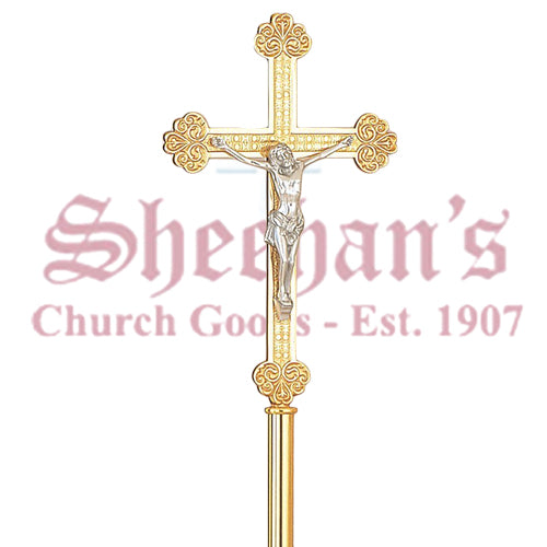 Processional Crucifix in High Polish Bronze