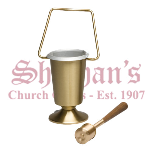 Holy Water Aspergelum with Wood Handle