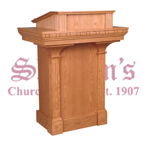 Pulpit with Lines Carved