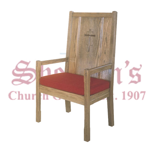 Solid Oak High Back Chair