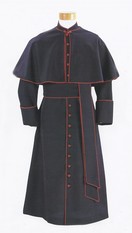 Cassock with Purple Trim and Buttons