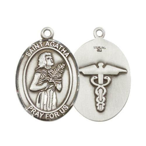 St. Agatha Large Nurse Pendant