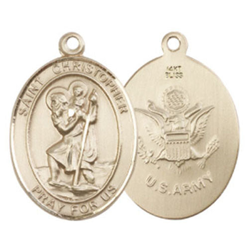 St. Christopher - Army Large Pendant