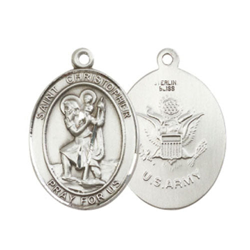 St. Christopher - Army Large Pendant