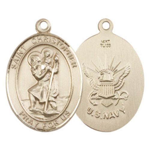 St. Christopher - Navy Large Pendant