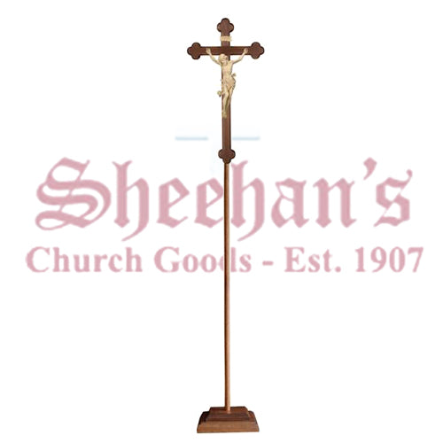Processional Crucifix Leonardo Cross Baroque Stained