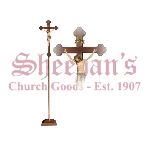 Processional Crucifix Sienna Cross Baroque Stained