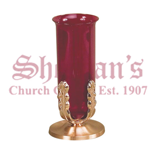 Altar Sanctuary Lamp with Plain Smooth Satin Finish Base