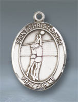 St. Christopher-Volleyball Large Pendant