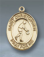 St. Christopher-Basketball Large Pendant