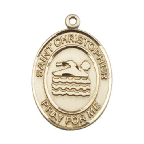 St. Christopher-Swimming Large Pendant