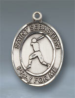 St. Sebastian-Baseball Large Pendant