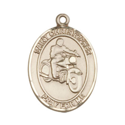 St. Christopher-Motorcycle Large Pendant