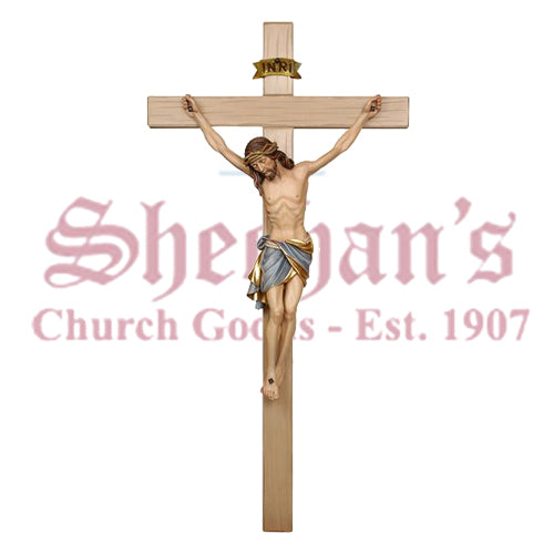 Wood Carve Sienna Crucifix