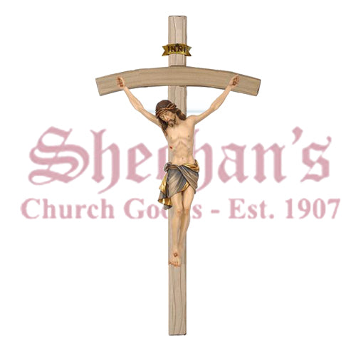Wood Carve Siena Corpus on Bent Cross