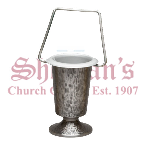 Holy Water Bucket in Silver Oxidized Finish