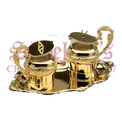 Classic Brass gold plate Cruets set