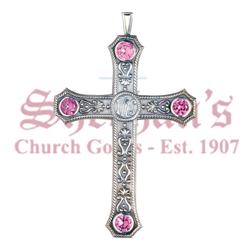 IHS Pectoral Cross With Amethysts