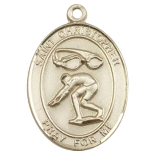 St. Christopher-Swimming Large Pendant