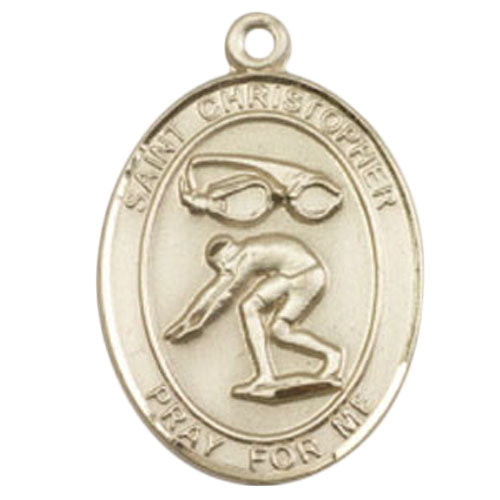 St. Christopher-Swimming Large Pendant