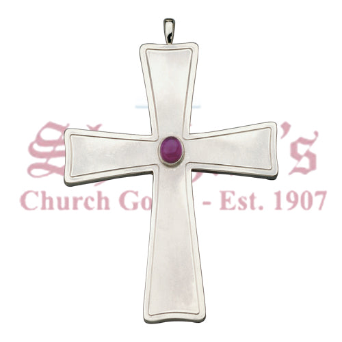 Pectoral Cross with Polished Amethyst