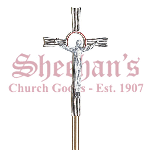 Bronze Processional Risen Christ Cross