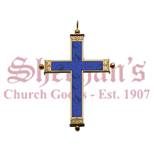 "Lapislazuli" Bishop Pendant Pectoral Cross
