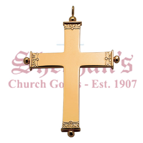 Clergy Cross Pectoral Sapphire Blue & Ruby Jeweled Crucifix