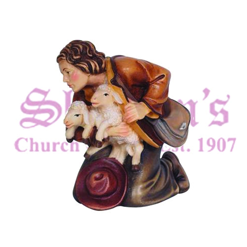 Kostner Shepherd Kneeling With Two Lambs