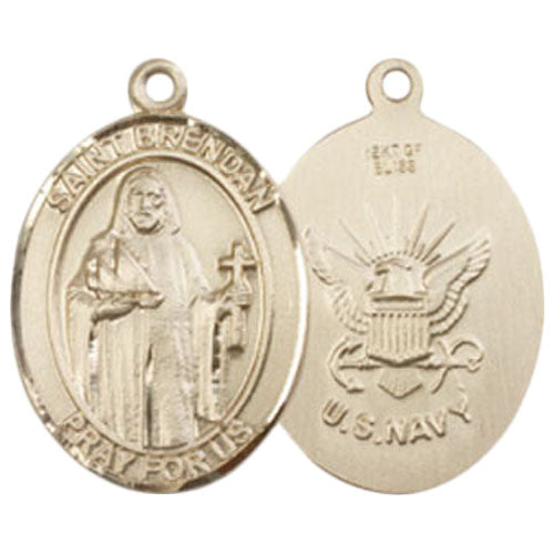 St. Brendan the Navigator - Navy Medium Pendant