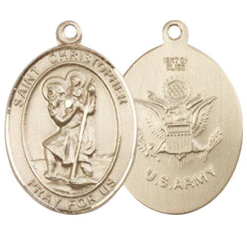 St. Christopher - Army Medium Pendant