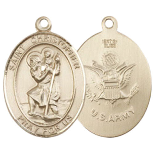 St. Christopher - Army Medium Pendant