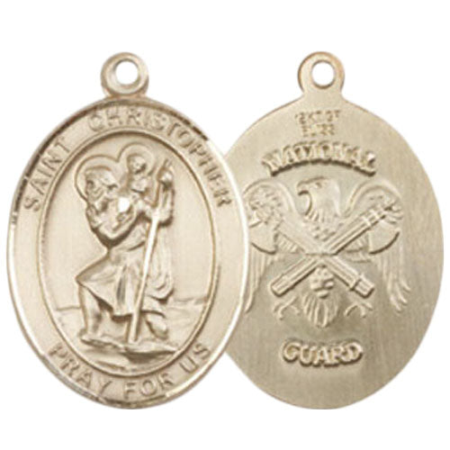 St. Christopher - Natl Guard Medium Pendant