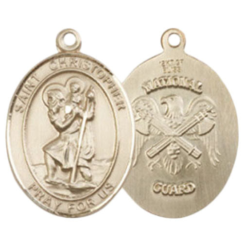St. Christopher - Natl Guard Medium Pendant