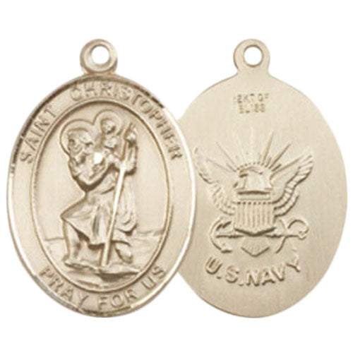 St. Christopher - Navy medium Pendant