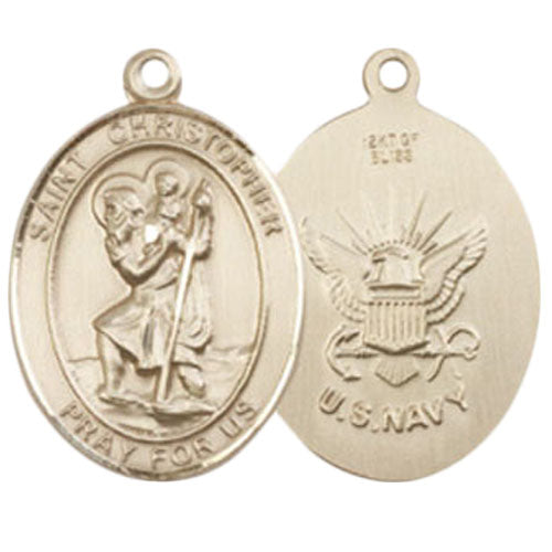 St. Christopher - Navy medium Pendant