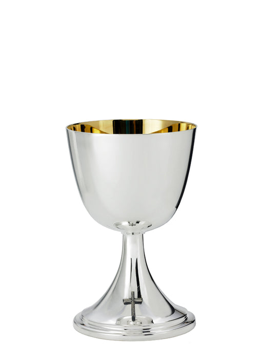 Silver Plated Chalice with Cross