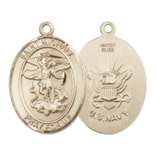 St. Michael - Navy Medium Pendant