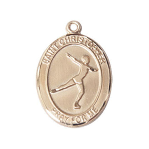 St. Christopher-Figure Skating Medium Pendant